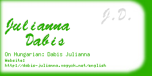 julianna dabis business card